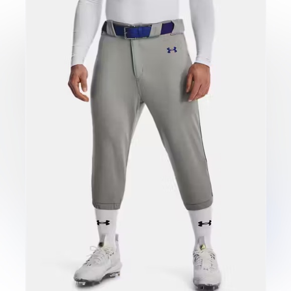 Under Armour Other - NWT!  Men’s UA men’s  Gray baseball Pants with Navy stripe, size small
